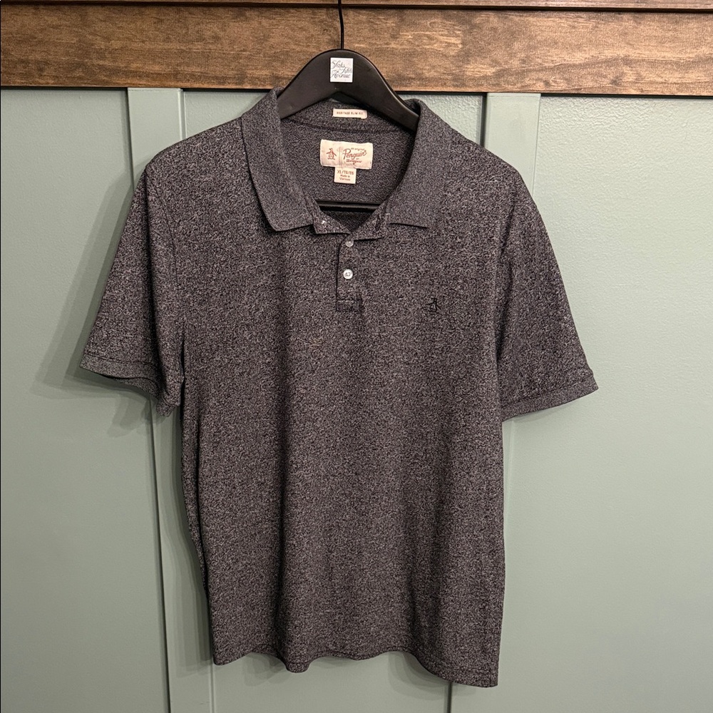 Original Penguin Men's Gray Polo Shirt XL